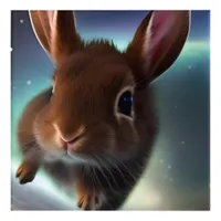 Baby Rabbit Running In Space  Acrylic Print