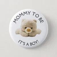 Mom to be "Teddy Bear" Baby Shower Button