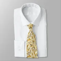 Golden Harvest Cream Abstract Patterned Neck Tie