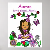 Personalized Loved, Blessed and Adored Fairy Poster