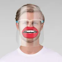 Funny Big Red Lips Big Mouth, ZFJ Face Shield