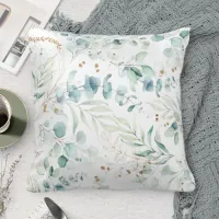 Dreamy Greenery Pattern Blue/Green ID817 Throw Pillow