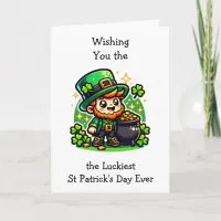 Happy St Patrick's Day Leprechaun Card