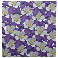 Columbine Flower Pattern Napkin