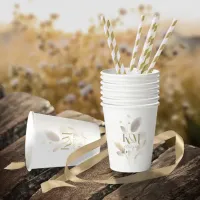 Golden Meadow Watercolor Wedding ID989 Paper Cups