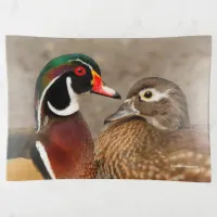 Beautiful Touching Moment Between Wood Ducks Trinket Tray