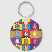 Donald Trump Pop Art Button Keychain