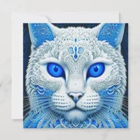 White Mystical Cat Ethereal AI Art