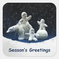 Bye Bye Snow Babies Square Sticker