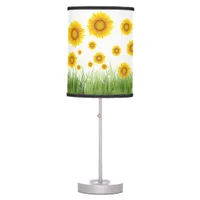 Bright and Elegant Sunflower Graphic Design Table Lamp