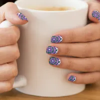 Multi-color pattern vintage minx nail art