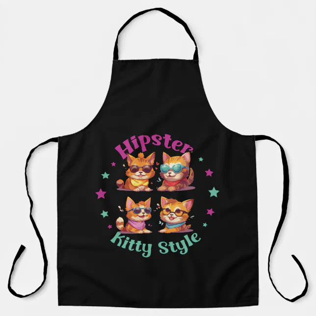 Kitty Hipster Style Apron