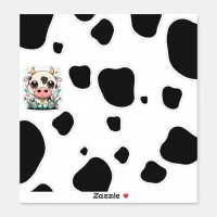 Kawaii cow sticker