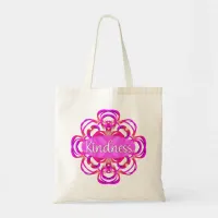 Kindness in Pink Mandala Tote Bag