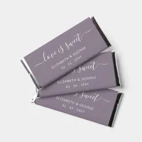 Simple Elegant Script Purple Personalized Hershey Bar Favors