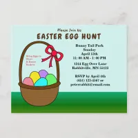 Budget Eggs in a Basket Easter Egg Hunt Invitation Postcard