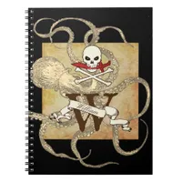 Jolly Roger Monogram Initial Notebook