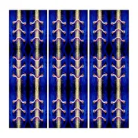 Industrial Minimal Royal Blue Abstract Design Triptych