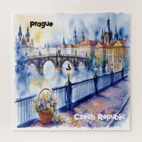 Prague - Czech Republic Watercolor Sketch | Jigsaw Puzzle