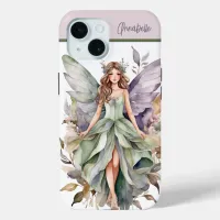 Sage Green and White Fairy Case-Mate iPhone Case