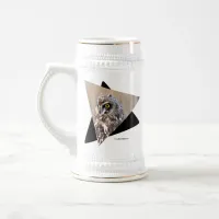 Portrait of a Short-Eared Owl in the Marshes Beer Stein