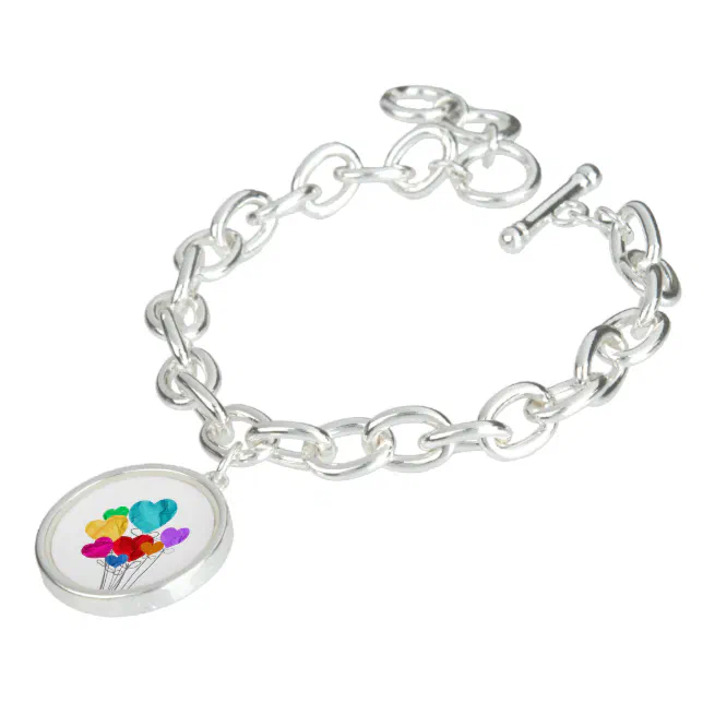 Colorful heart-shape balloons bracelet