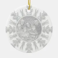 Snowflake 1st Christmas Together Photo Ornament