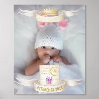 Scorpio Newborn Baby Name Photo Stats Gold Silver Foil Prints