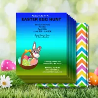 Budget Painted Eggs & Bunny Easter Egg Hunt Flyer