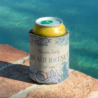 Beach House Coastal Ocean Family Can Cooler