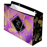 Elegant 47th Amethyst Wedding Anniversary Large Gift Bag