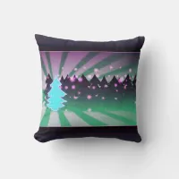 Christmas Trees Shades of Green Throw Pillow