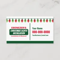 Christmas Lights Installation Business Cards