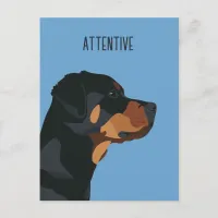 Blue Rottweiler Postcard