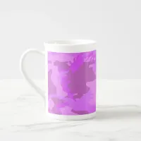 Light Purple Camouflage Bone China Mug