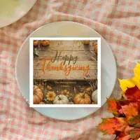 Rustic Autumn Farmhouse Style Thanksgiving Napkins