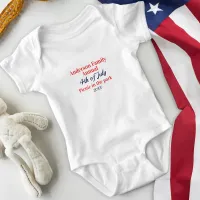 Family Reunion Fourth of July Red White Blue Baby Bodysuit