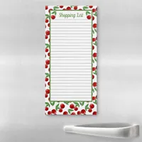 Red Cherries Cute Personalized Magnetic Notepad