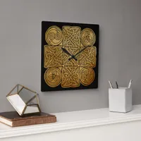 Celtic Knotwork Cross Square Wall Clock