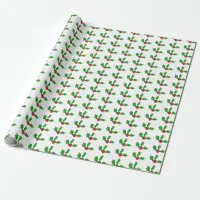 Mistletoe Holiday Festive Christmas Wrapping Paper