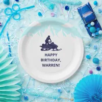 Snowmobile Winter Themed Boys Birthday Party Paper Plates