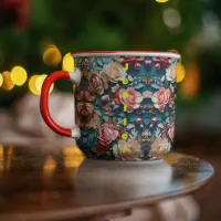 Photo Floral Patterns Depict a Modern Wedding Cell Mug