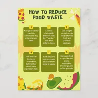 Food Waster Poster Reduce Food Waste Postcard