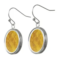 Gold Abstract Pattern Drop Earrings