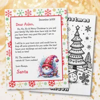 Personalized Letter from Santa + Coloring Page