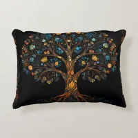 The Enchanted Mosaic Tree Accent Pillow