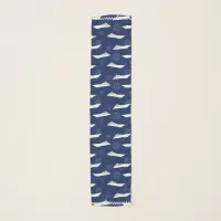 Cruise Ship Blue White Nautical Scarf