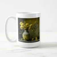 Antique Vase of Yellow Flowers Coffee Mug