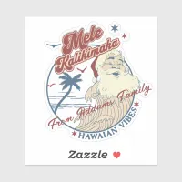 Mele Kalikimaka Merry Christmas Hawaiian Sticker