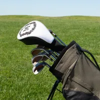 Elegant Purple and Silver Framed Monogram  Golf Head Cover